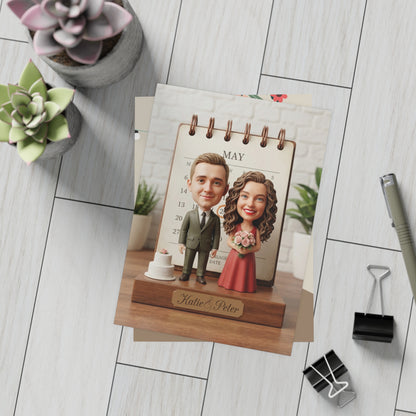 Personalized wedding invitation, 3D Bride and Groom