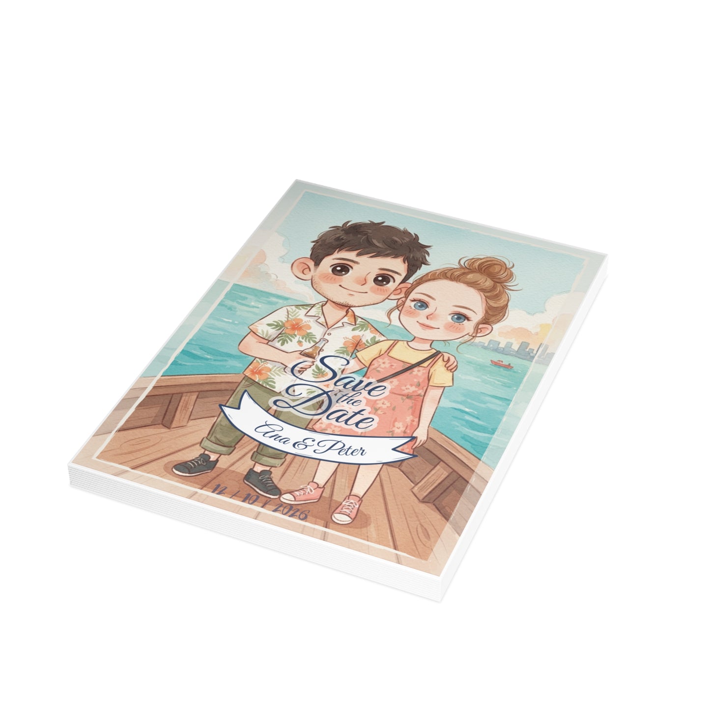Create a cartoon wedding invitation