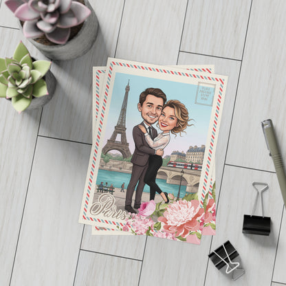 Personalized wedding invitation, Valentines Day in Paris