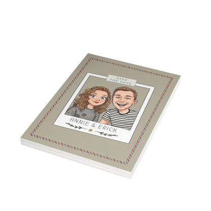 Personalized wedding invitation, Polaroid photo