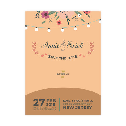 Personalized wedding invitation, high school sweethearts are getting married