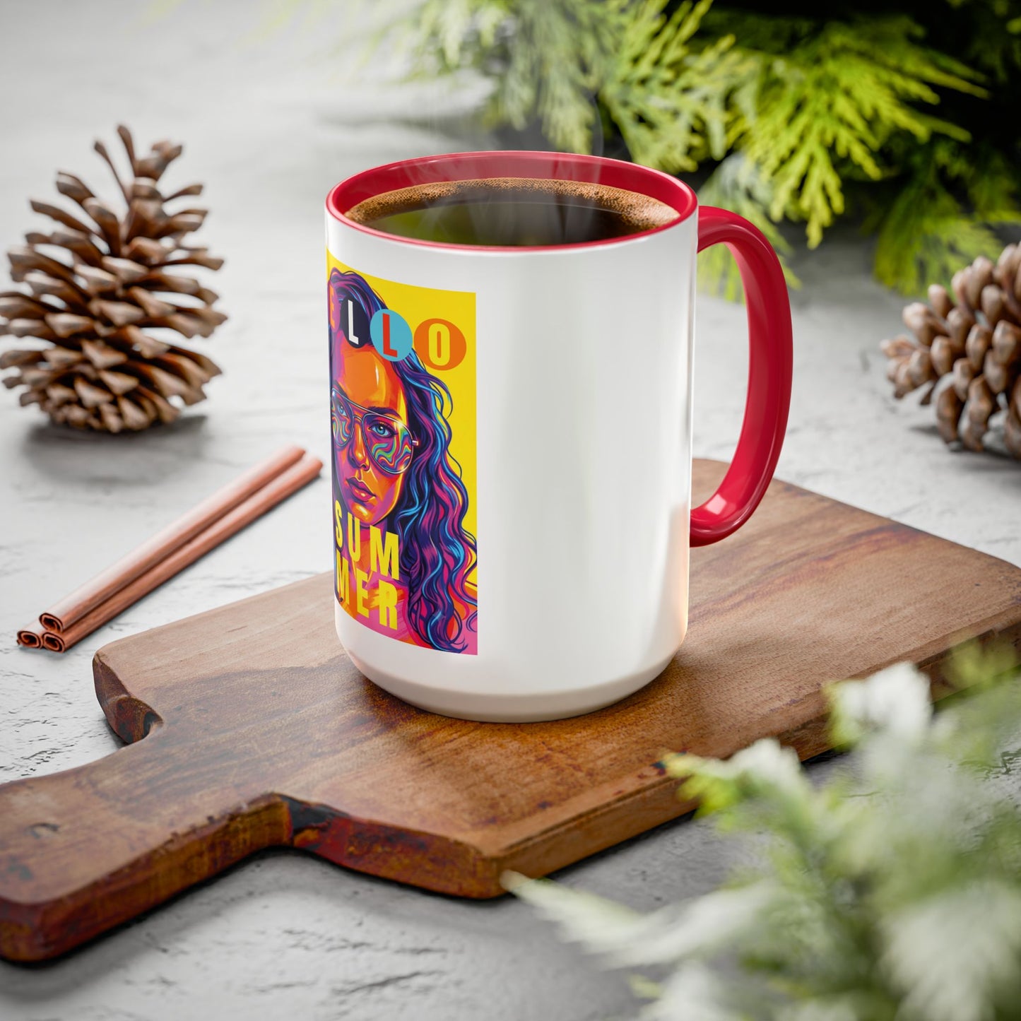 Neo-pop art style personalized Colorful Mugs (11oz, 15oz)