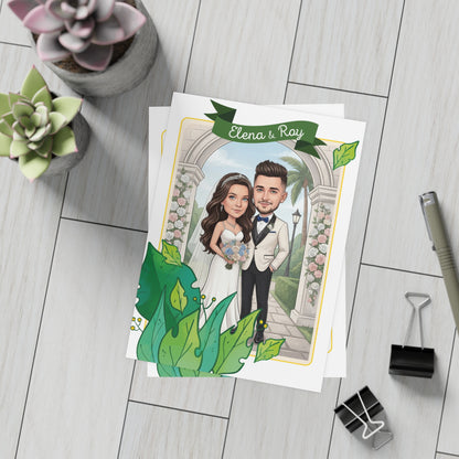 Personalized wedding invitation, summer wedding