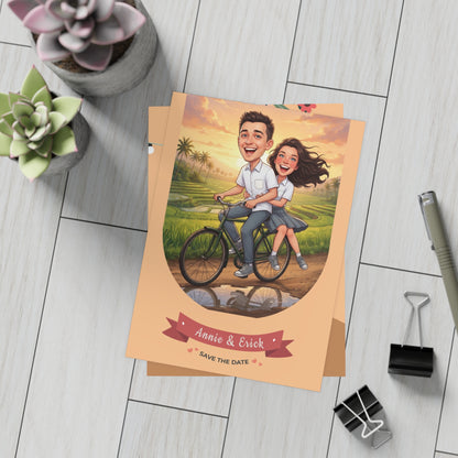 Personalized wedding invitation, high school sweethearts are getting married