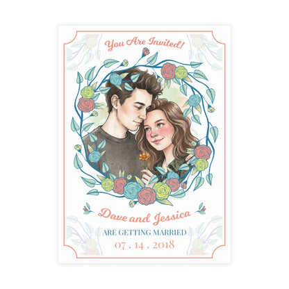 Personalized wedding invitation, for two lovers