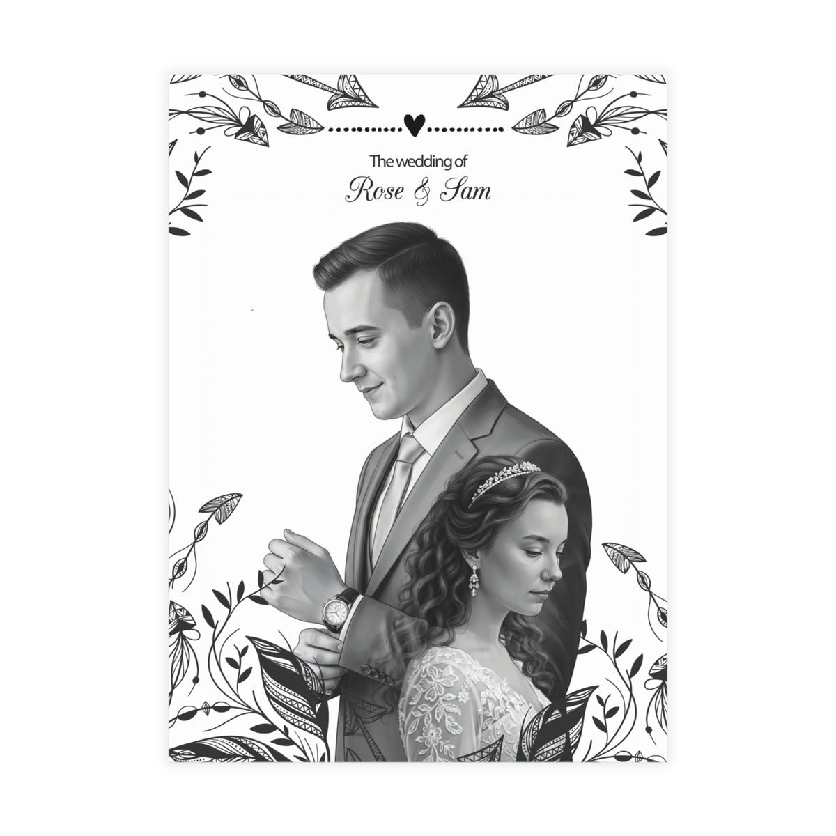 Personalized wedding invitation, with my beloved wife