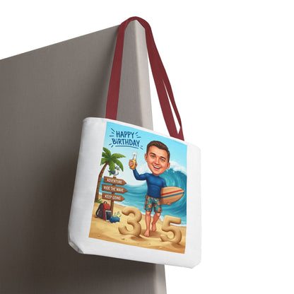 Surfer's birthday personalized Tote Bag (AOP)