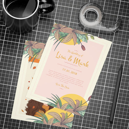 Personalized wedding invitation, I love you