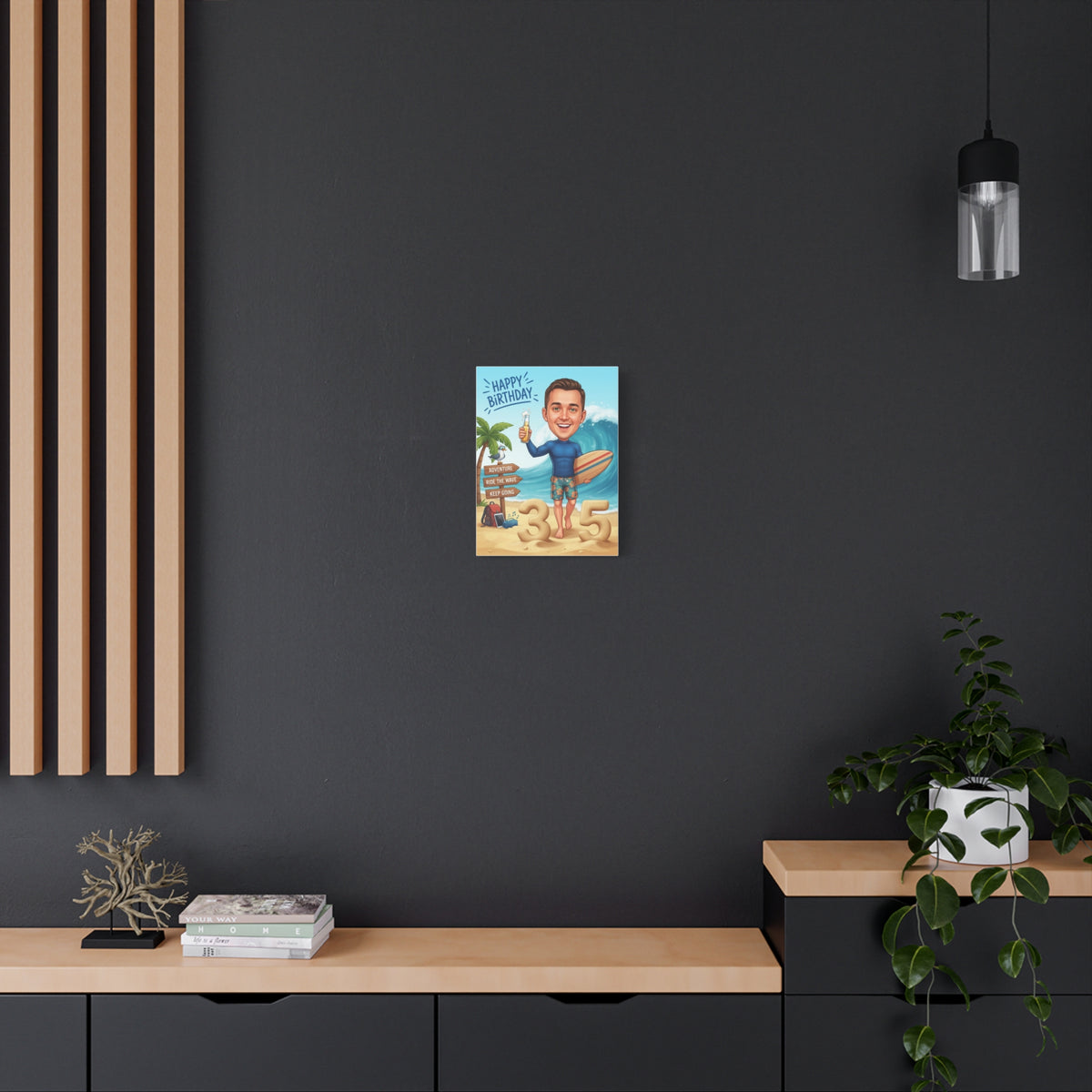 Surfer's birthday, Matte Canvas
