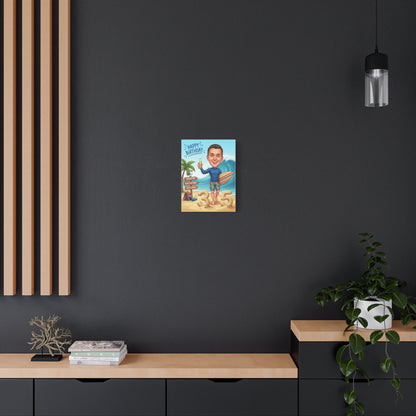 Surfer's birthday, Matte Canvas