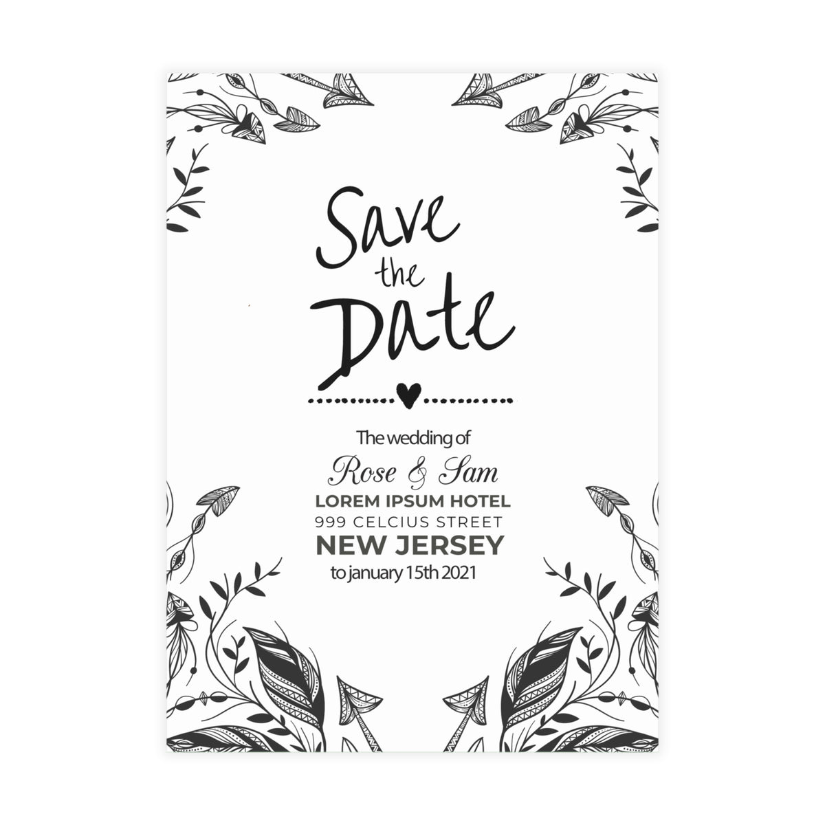 Personalized wedding invitation, with my beloved wife