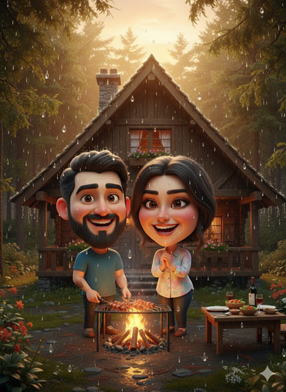 Anime Portraits - Romantic 3D caricature