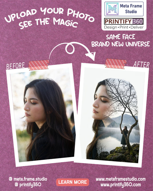 Create a character portrait with double exposure
