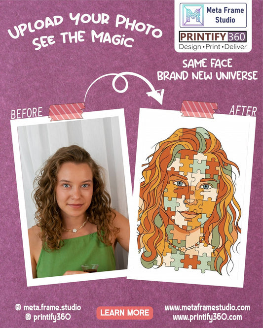 Creating a human portrait from a puzzle