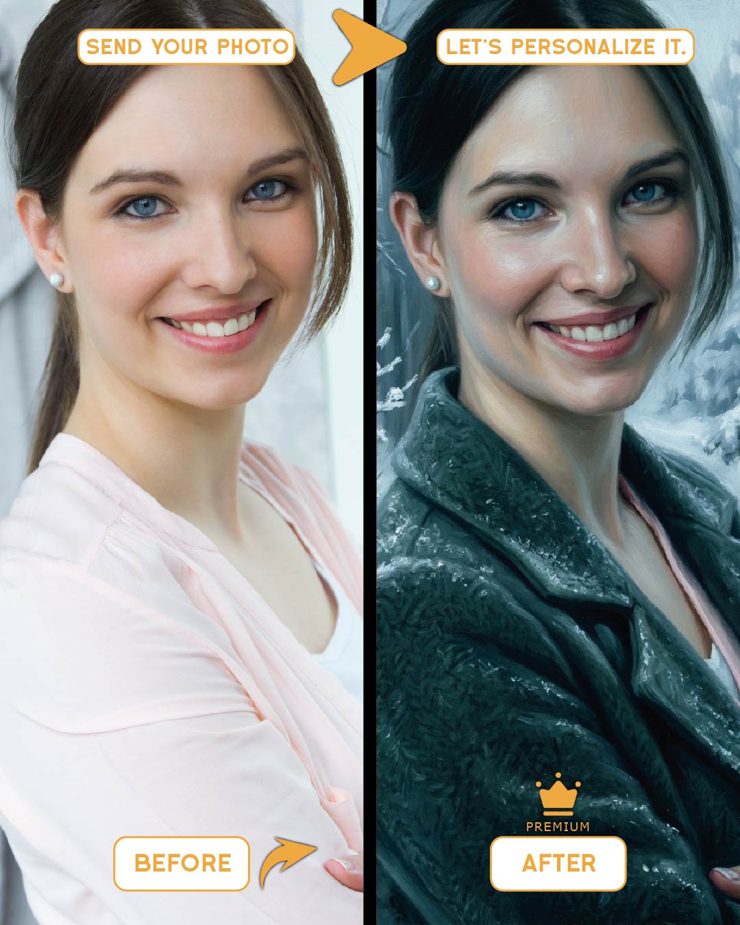 Imitation Portraits – Oil Painting Winter