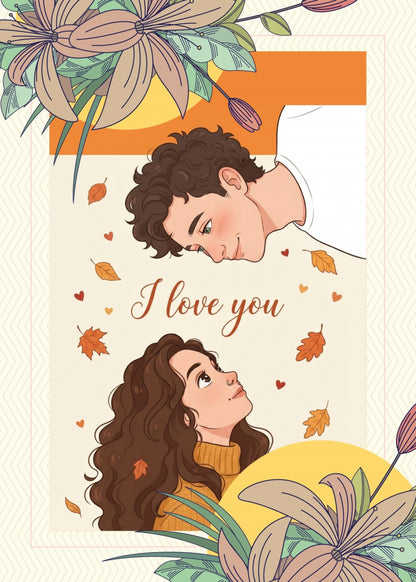 Personalized wedding invitation, I love you
