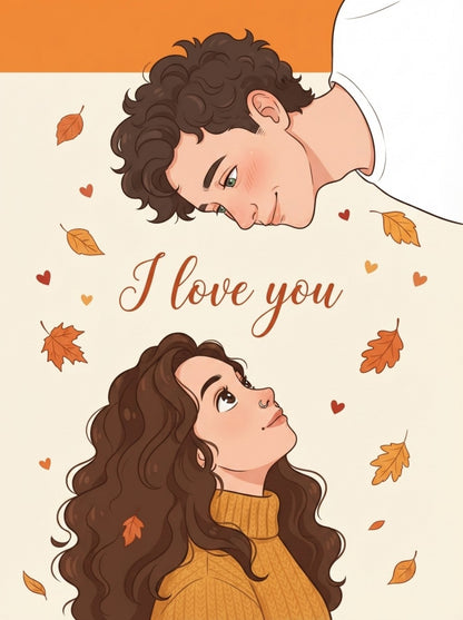 Personalized wedding invitation, I love you