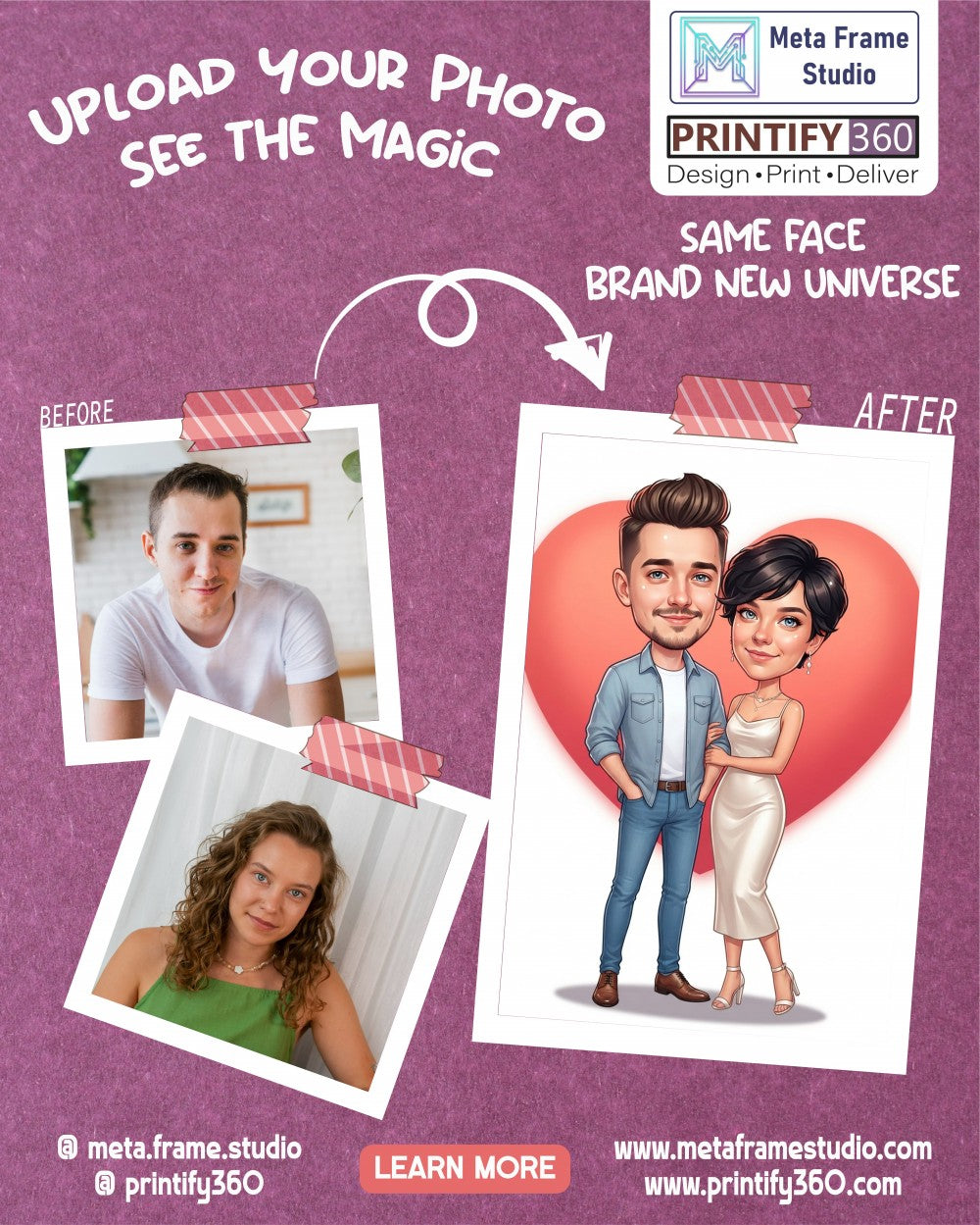 Personalized wedding invitation, I love you from the bottom of my heart