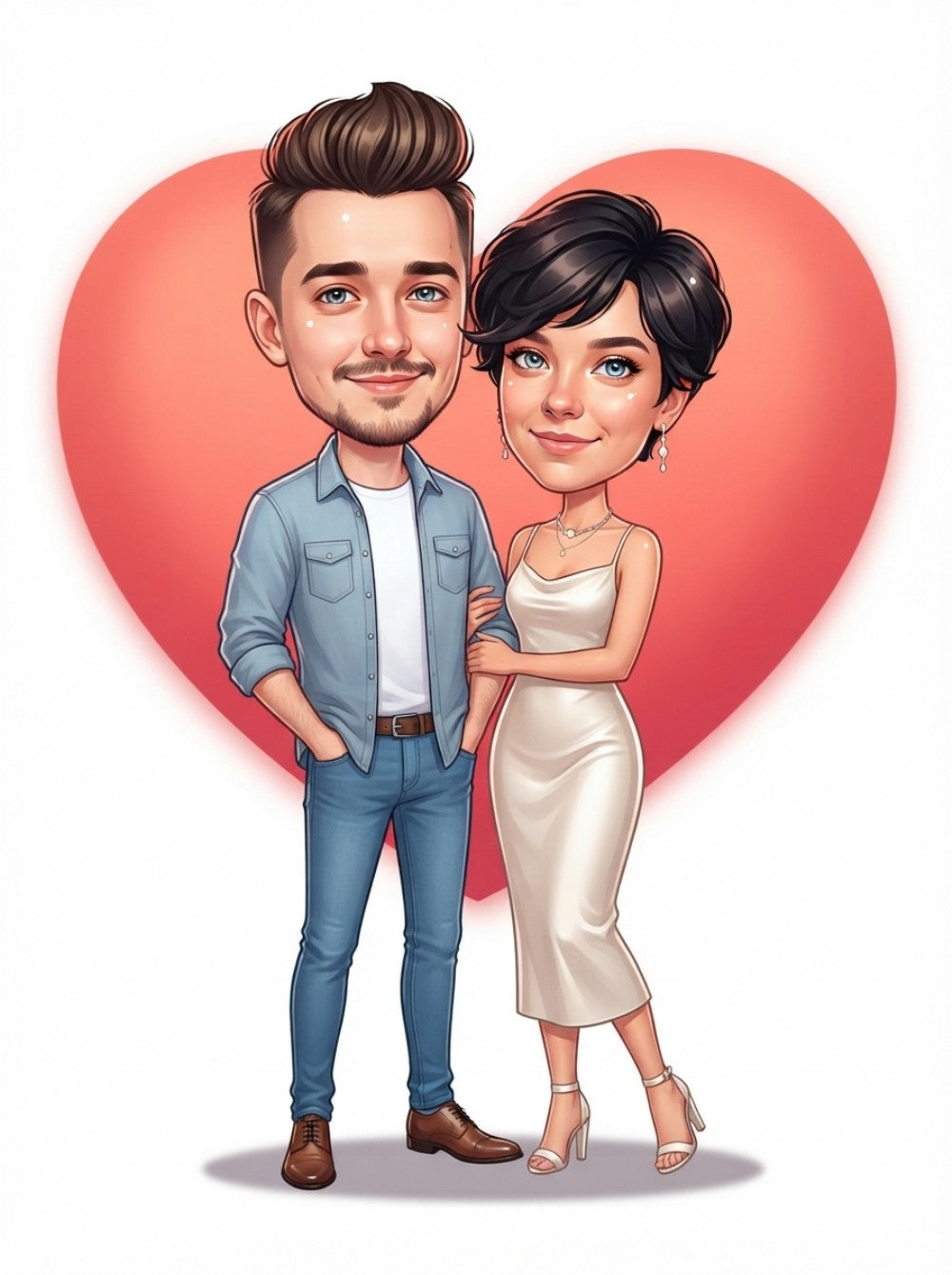 Personalized wedding invitation, I love you from the bottom of my heart