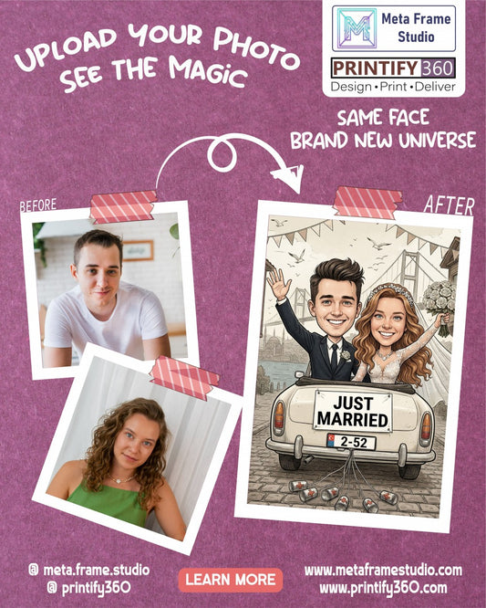 Personalized wedding invitation, Just Married Istanbul