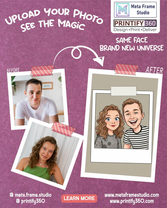 Personalized wedding invitation, Polaroid photo