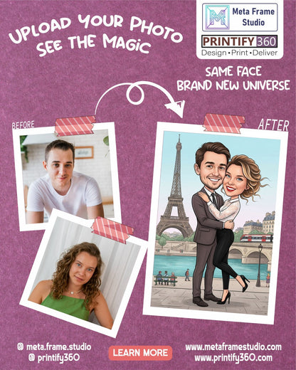 Personalized wedding invitation, Valentines Day in Paris
