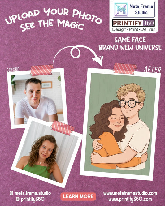 Personalized wedding invitation, bride and groom embracing