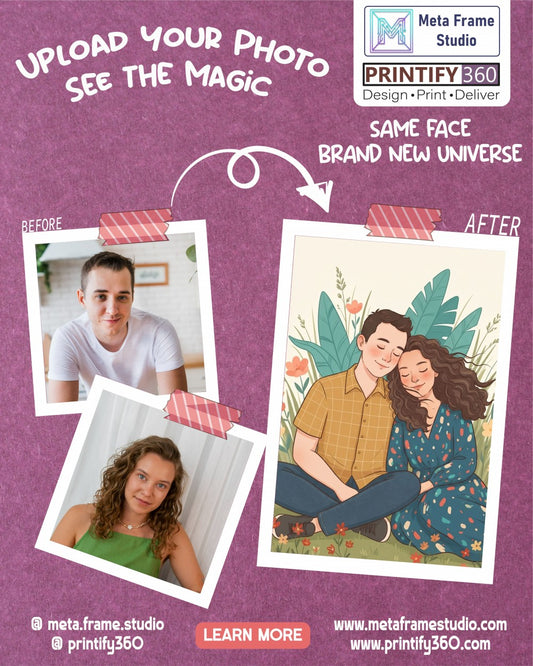 Personalized wedding invitation with video, bride and groom having a picnic