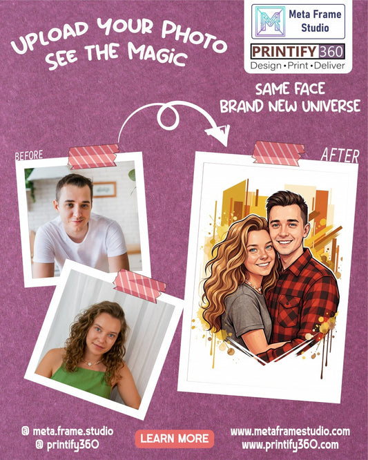 Personalized wedding invitation with video, colorful design for bride and groom