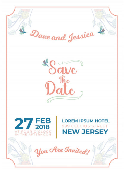 Personalized wedding invitation, for two lovers