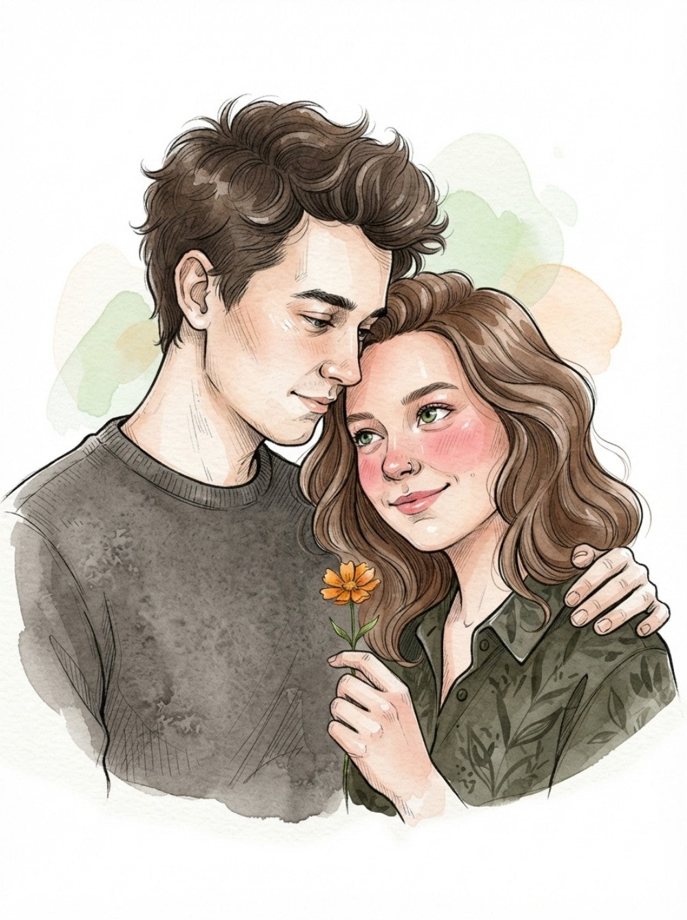 Personalized wedding invitation, for two lovers
