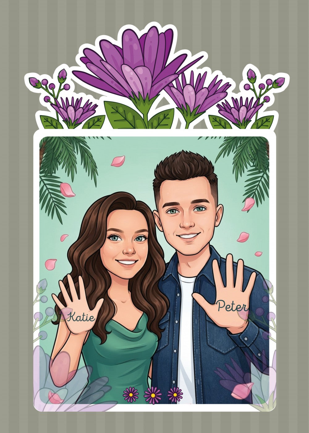 Personalized wedding invitation with video, henna ceremony bride and groom