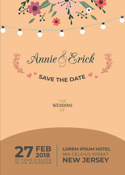 Personalized wedding invitation, high school sweethearts are getting married
