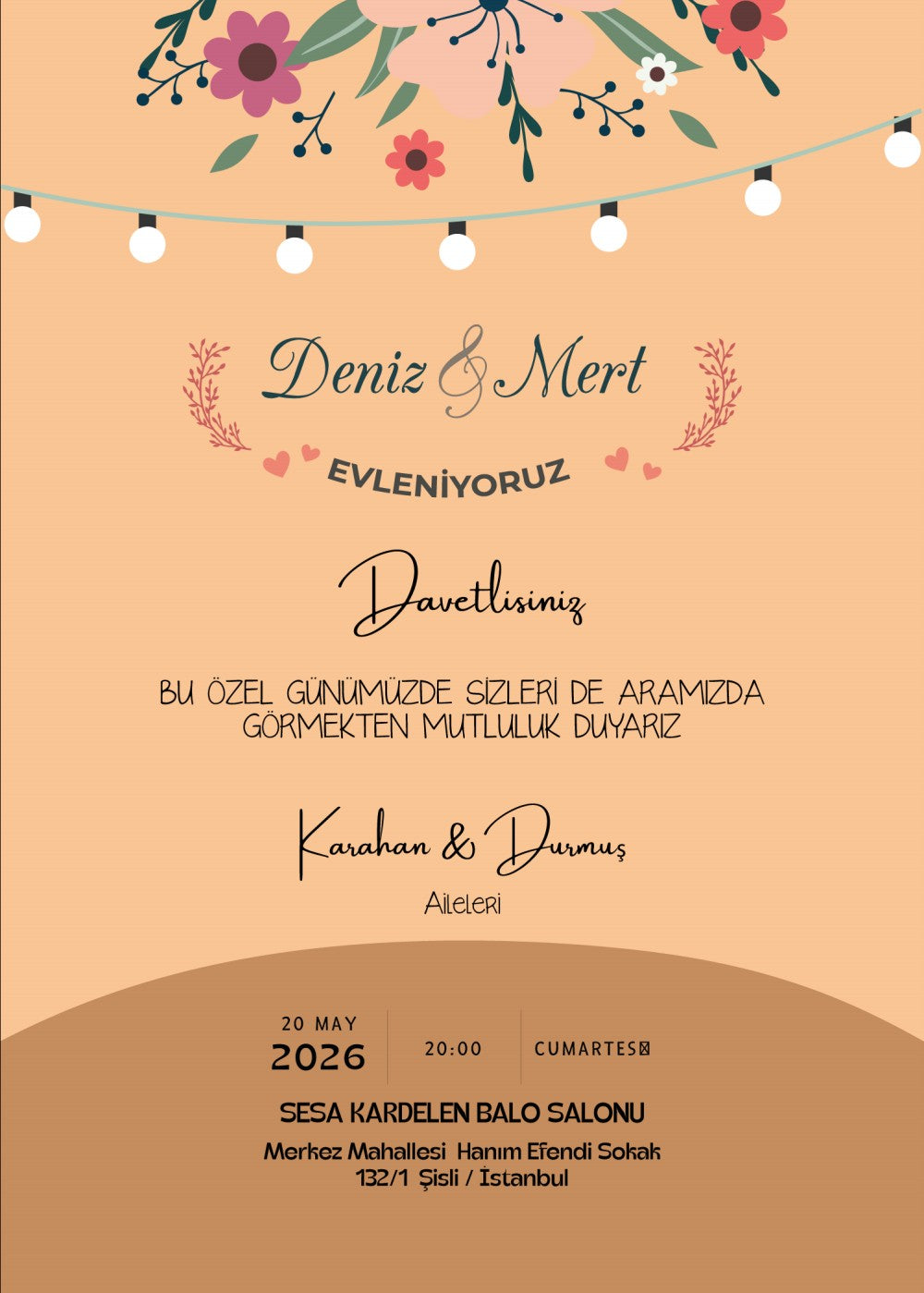 Personalized wedding invitation, high school sweethearts are getting married
