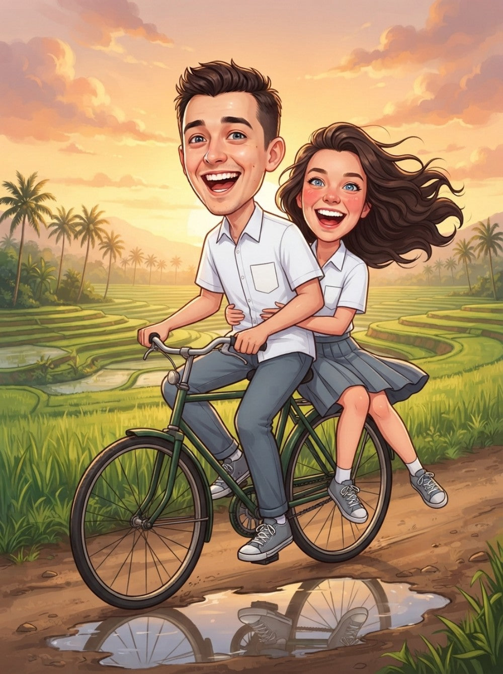 Personalized wedding invitation, high school sweethearts are getting married