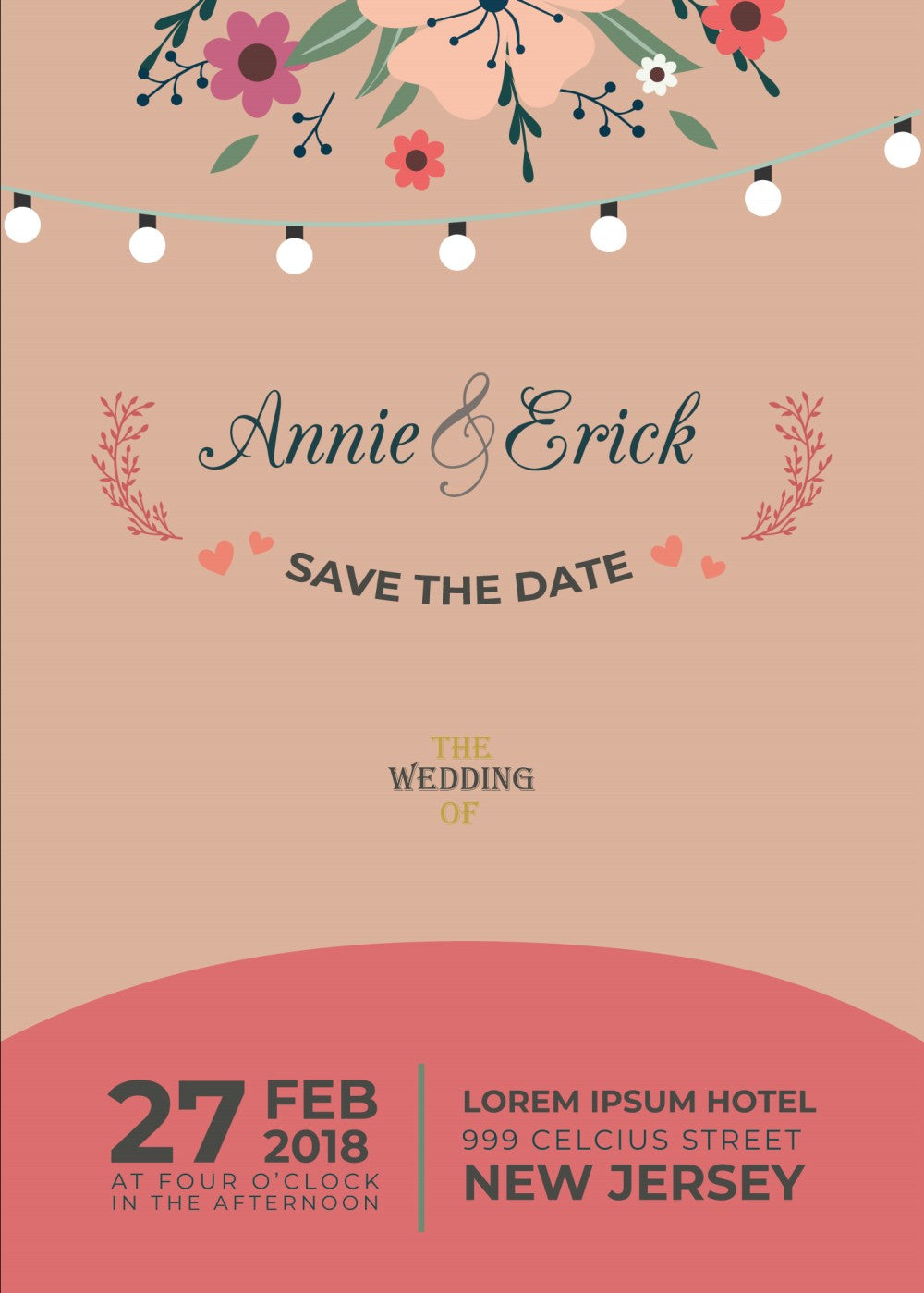 Personalized wedding invitation, marriage proposal