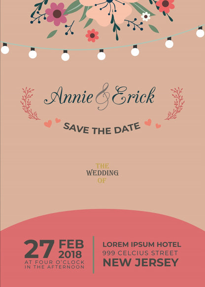 Personalized wedding invitation, marriage proposal