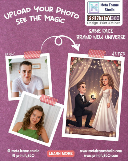 Personalized wedding invitation, marriage proposal