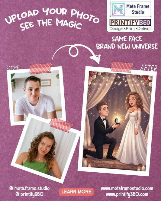 Personalized wedding invitation, marriage proposal