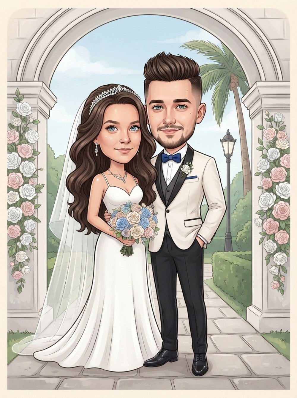 Personalized wedding invitation, summer wedding