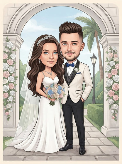 Personalized wedding invitation, summer wedding