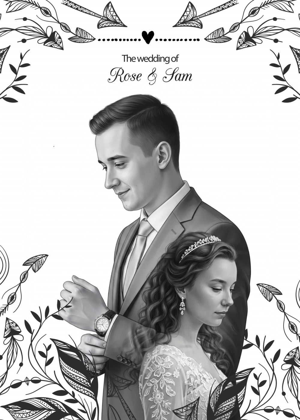 Personalized wedding invitation, with my beloved wife