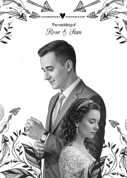 Personalized wedding invitation, with my beloved wife