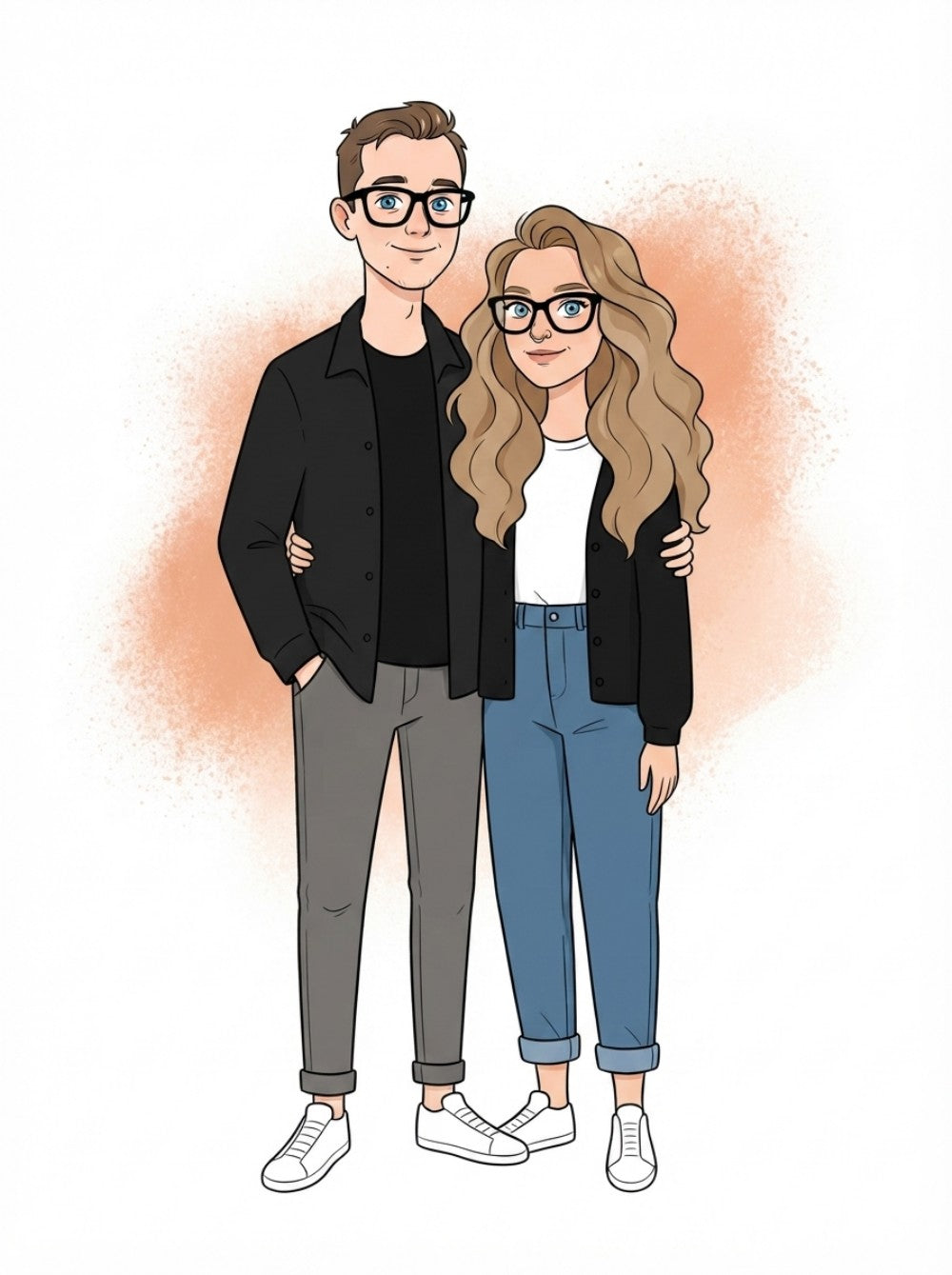 Personalized wedding invitation for two lovers who met at university