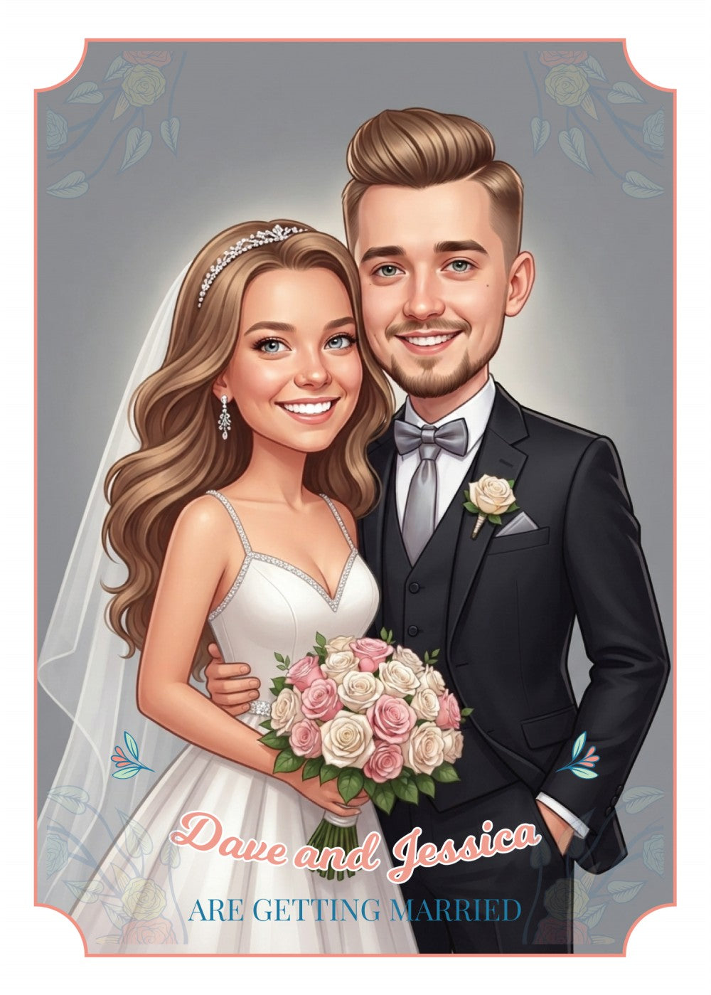 Personalized wedding invitations, wedding dresses_and grooms suits