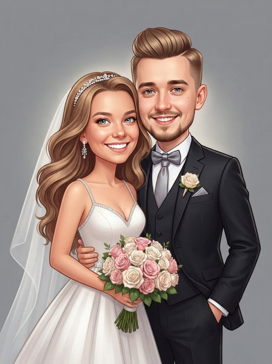 Personalized wedding invitations, wedding dresses_and grooms suits