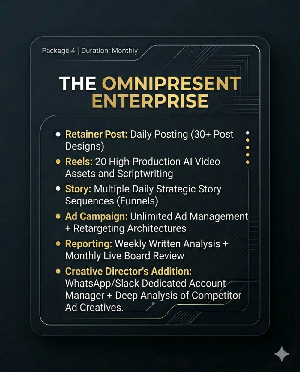 INSTAGRAM MANAGEMENT PACKAGE 4 - The Omnipresent Enterprise