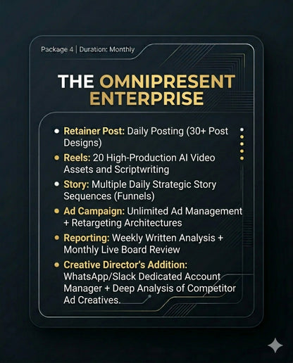 INSTAGRAM MANAGEMENT PACKAGE 4 - The Omnipresent Enterprise