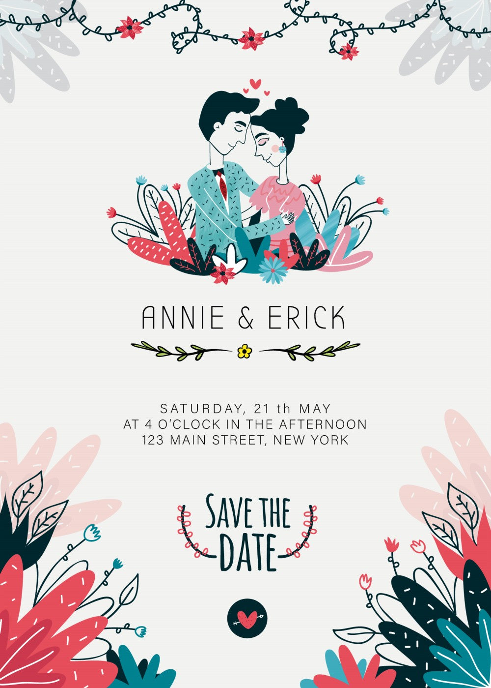 Personalized wedding invitation, wedding ring